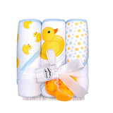 Mother's Choice Unisex 3 Hooded Towels & 3 Squeakys In Neutral