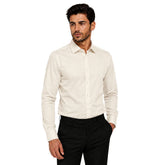 Morenzo Mens Lycra Sateen Long Sleeve Shirt In Beige