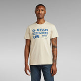 G-Star Raw Mens Originals Label T-Shirt In Brown Rice