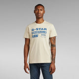 G-Star Raw Mens Originals Label T-Shirt In Brown Rice