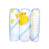 Mother's Choice Unisex 3 Hooded Towels & 3 Squeakys In Neutral