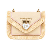 Sissyboy Ayla Straw Bag In Beige & Pink