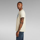G-Star Raw Mens Originals Label T-Shirt In Brown Rice