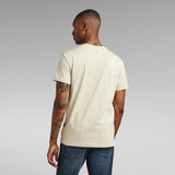 G-Star Raw Mens Originals Label T-Shirt In Brown Rice