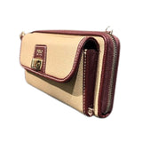 Polo Cabana Smalls Medium Trifold Purse In Beige