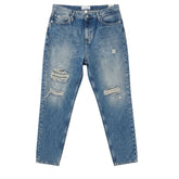 Calvin Klein Ladies Mom Torn Jeans In Denim