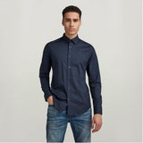 G-Star Raw Mens Dressed Super Slim Shirt In Navy