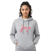 Jeep Womens Icon Pull Over Hoodie In Grey