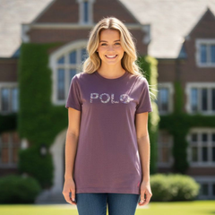 Polo Womens Anlia Embellished T-Shirt In Mauve