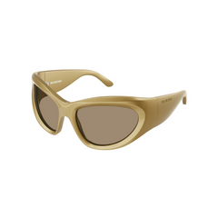Balenciaga Sunglass Woman Gold Brown BB0228S-004