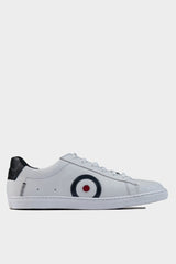 Ben Sherman Mens Target Leather Sneakers In White
