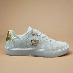 Sissyboy Ladies Penny Punched White Sneaker White