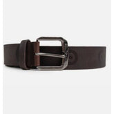 Ben Sherman Target Emboss Leather Belt In Brown
