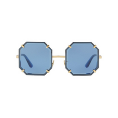 Dolce & Gabana Sunglasses Gold Frme Blue Lens