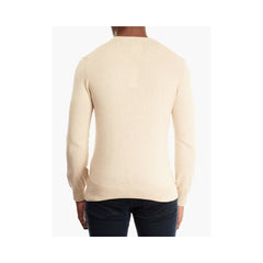 Polo Mens Ls Cotton V Neck Knitwear Stone