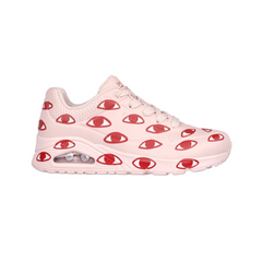Skechers Womens Uno Shoes Pink & Red