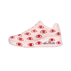 Skechers Womens Uno Shoes Pink & Red