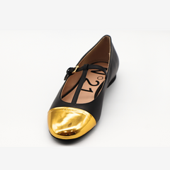 Nº21 23Icpxnv16010 Mary Jane Leather Ballerinas Black