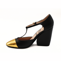 Nº21 23Icpxnv16012 Mary Jane High Heel Black/Gold