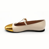 Nº21 23Icpxnv16010 Mary Jane Leather Ballerinas White