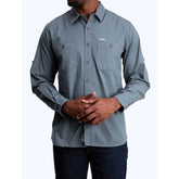 Jeep Mens Willys Long Sleeve Work Shirt In Blue
