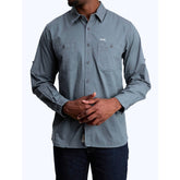 Jeep Mens Willys Long Sleeve Work Shirt In Blue