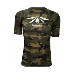 Sniper Mens S/S Rash Vest Wmsrv Woodlands