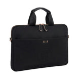 Elle Embossed Slimline Laptop Bag In Black
