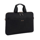 Elle Embossed Slimline Laptop Bag In Black