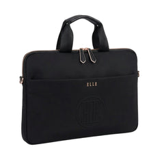 Elle Embossed Slimline Laptop Bag In Black