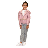 Girls 00963 3Pc With Pants Jacket And Blouse Pink