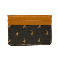 Polo Iconic Small Card Holder In Brown