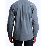 Jeep Mens Willys Long Sleeve Work Shirt In Blue