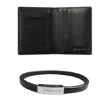 Cerruti Wallet and Bracelet Gift Set In In Black