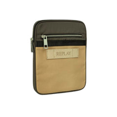 Replay Mens Crossbody Bag In Green and Beige