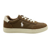 Polo Mens Basic Embroided Sneakers In Brown