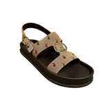 Polo Womens Moulded Trim Sandals In Burgundy