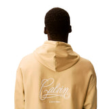 Calvin Klein Mens Premium Fleece Matchbox Hoodie In Mustard