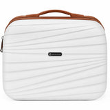 Pierre Cardin Mont Pellier Beauty Case In White And Tan