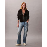 Calvin Klein Ladies Archive French Terry Hoodie In Black