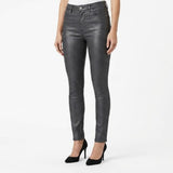 Sissy Boy Womens Mid Waist Skinny Pants In Charcoal Black