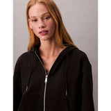 Calvin Klein Ladies Archive French Terry Hoodie In Black