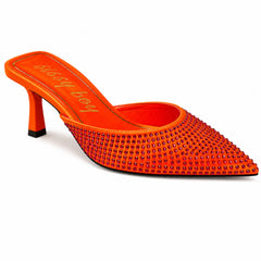 Sissy Boy Womens Open Back Court Heels In Orange