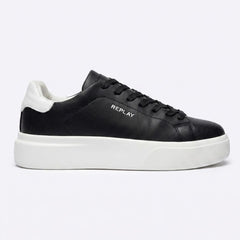 Replay Mens Notting Soft Sneakers In Black And White