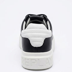 Replay Mens Notting Soft Sneakers In Black And White