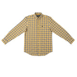 Polo Mens Gingham Check Shirt In Mustard
