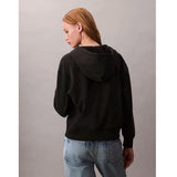 Calvin Klein Ladies Archive French Terry Hoodie In Black