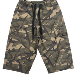 Sniper Boys Fay3S Youth 3/4 Swim Jungle Shorts In Army Green