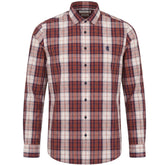 Pringle Mens Long Sleeve Tailored Mens Shirts In Red