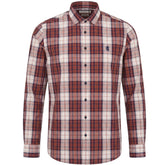 Pringle Mens Long Sleeve Tailored Mens Shirts In Red